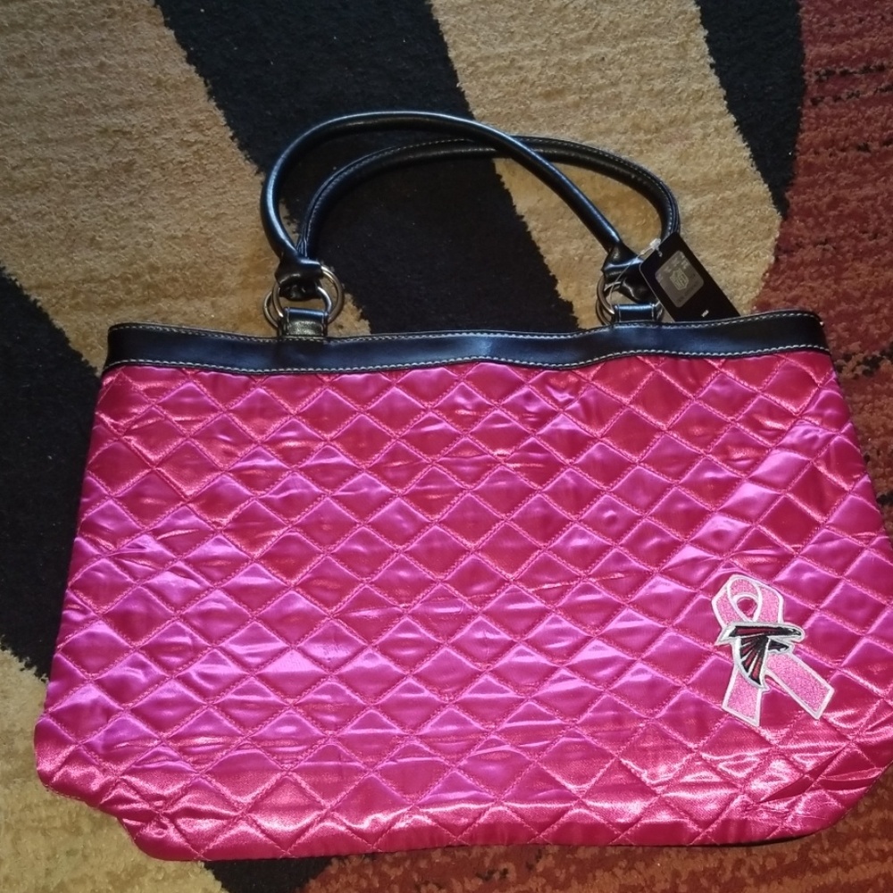 New! Nfl breast cancer awareness Falcons tote